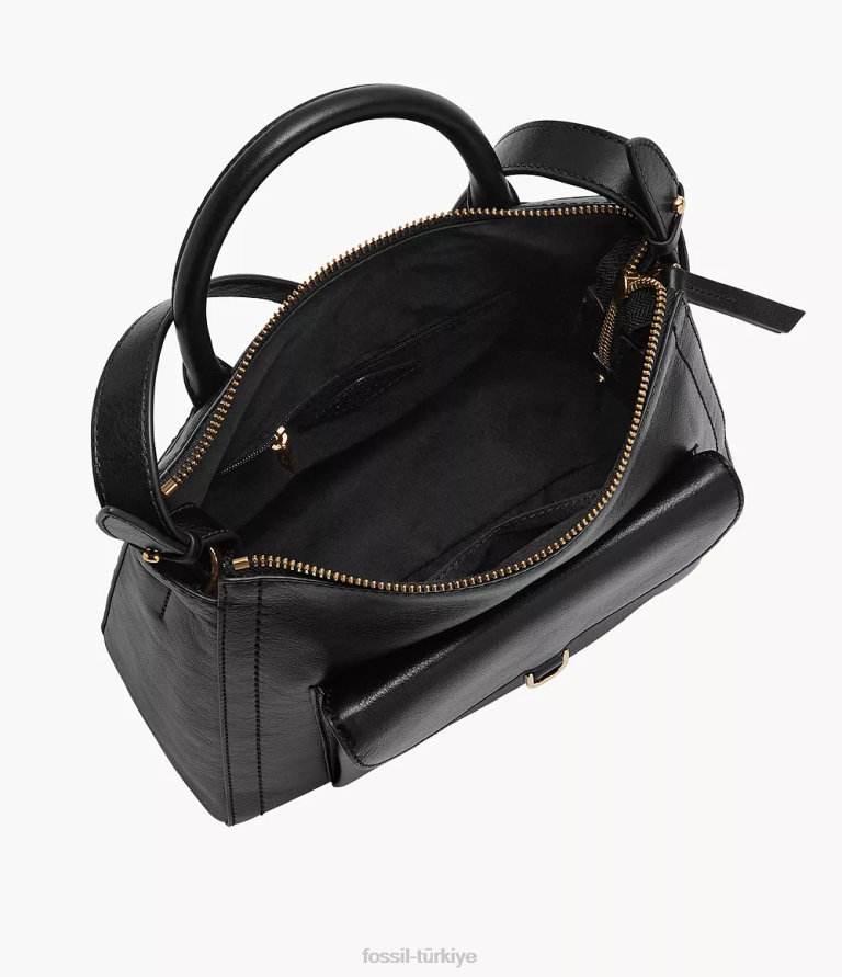 Fossil 6J04390 siyah parker küçük sırt çantası çanta kadınlar