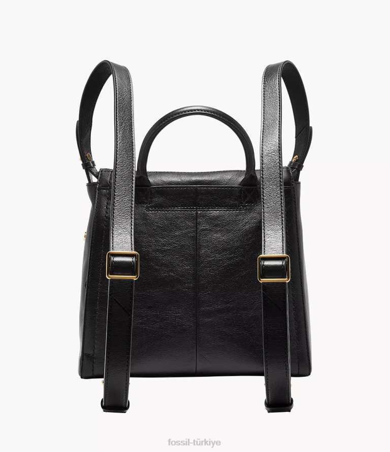 Fossil 6J04390 siyah parker küçük sırt çantası çanta kadınlar