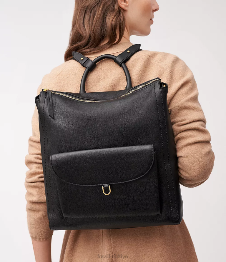 Fossil 6J04394 siyah Parker'ın sırt çantası çanta kadınlar