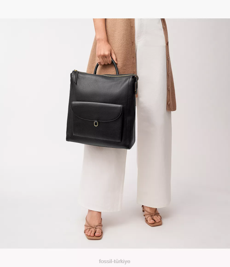 Fossil 6J04394 siyah Parker'ın sırt çantası çanta kadınlar