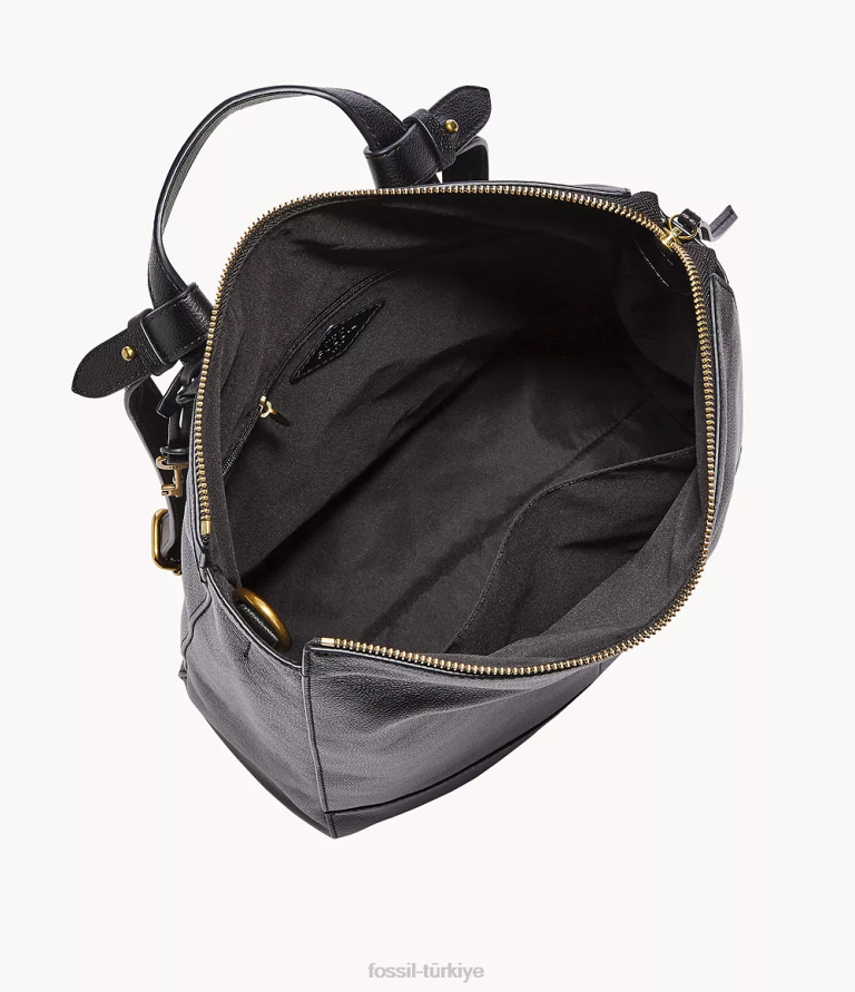 Fossil 6J04416 siyah elina üstü açılır sırt çantası çanta kadınlar