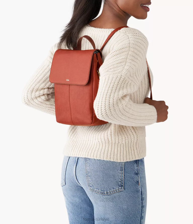 Fossil 6J04429 kahverengi Claire sırt çantası çanta kadınlar