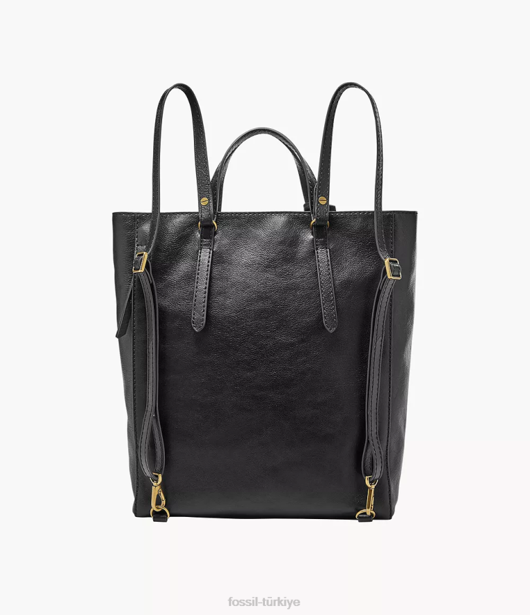 Fossil 6J04488 siyah camilla üstü açılır sırt çantası çanta kadınlar