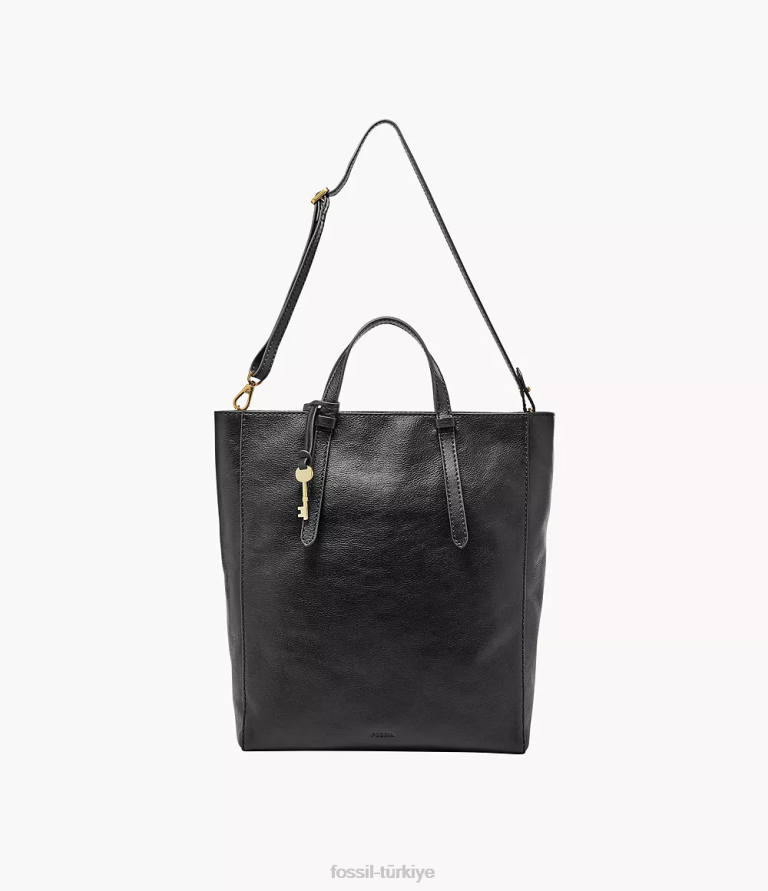 Fossil 6J04488 siyah camilla üstü açılır sırt çantası çanta kadınlar