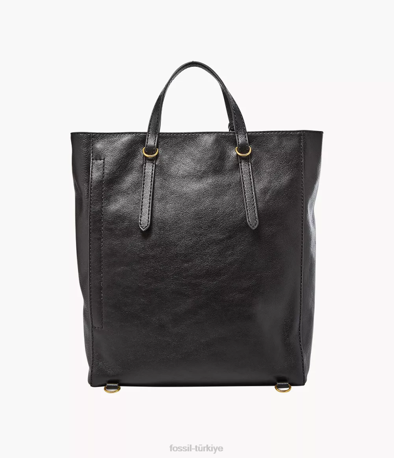 Fossil 6J04488 siyah camilla üstü açılır sırt çantası çanta kadınlar