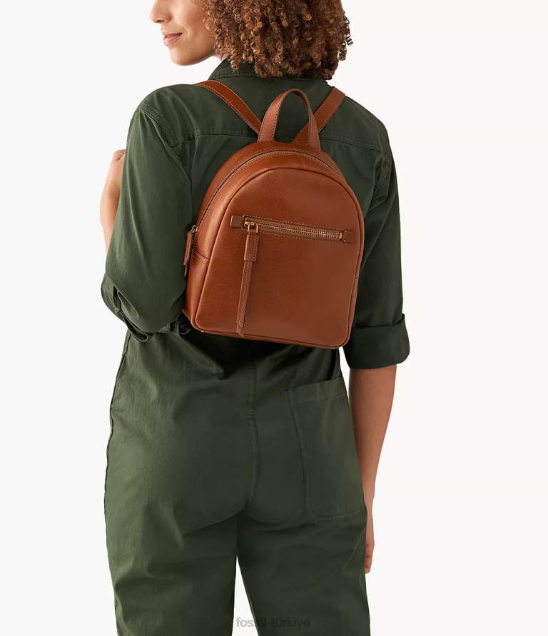 Fossil 6J04524 kahverengi megan küçük sırt çantası çanta kadınlar