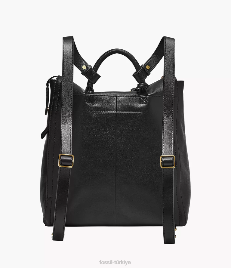 Fossil 6J04537 siyah parker dönüştürülebilir sırt çantası çanta kadınlar