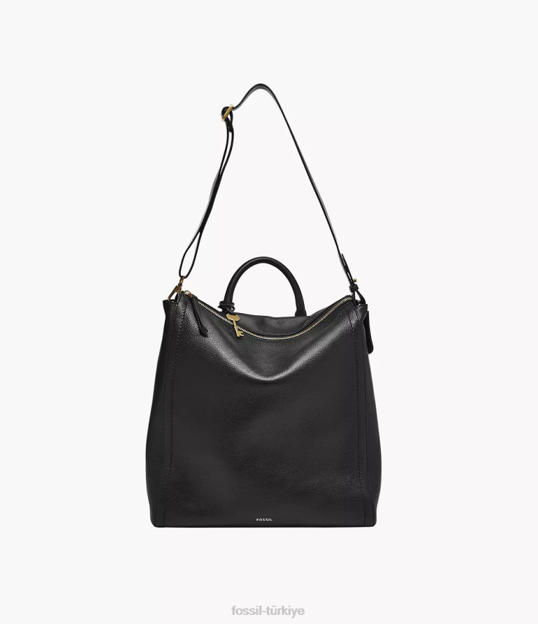 Fossil 6J04537 siyah parker dönüştürülebilir sırt çantası çanta kadınlar