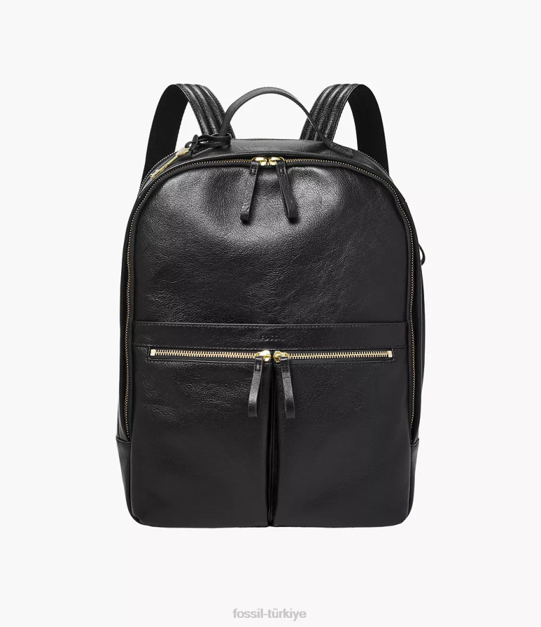 Fossil 6J04557 siyah tess dizüstü bilgisayar sırt çantası çanta kadınlar