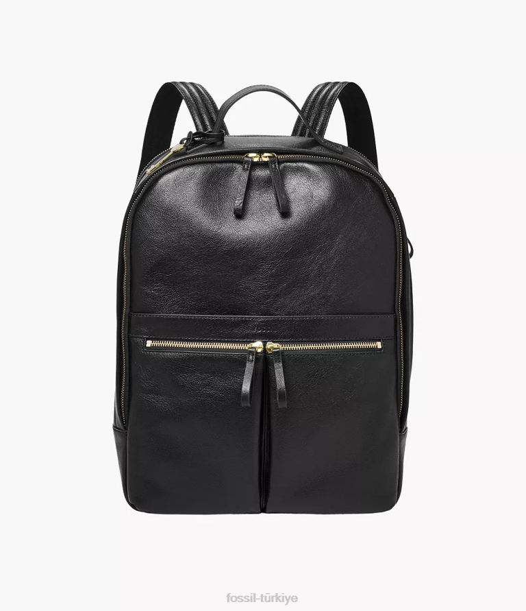 Fossil 6J04557 siyah tess dizüstü bilgisayar sırt çantası çanta kadınlar