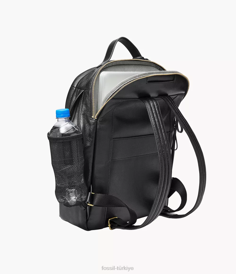 Fossil 6J04557 siyah tess dizüstü bilgisayar sırt çantası çanta kadınlar
