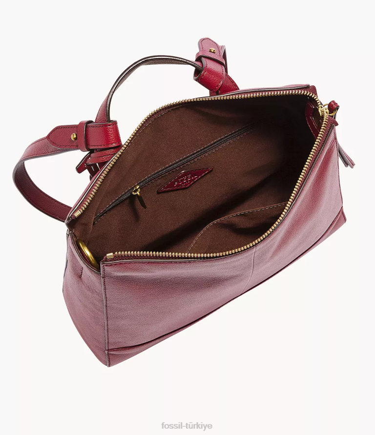 Fossil 6J04659 kırmızı elina üstü açılır küçük sırt çantası çanta kadınlar