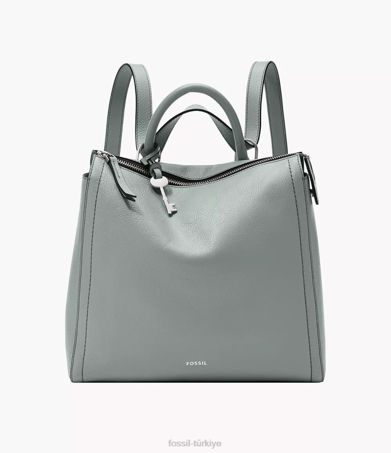 Fossil 6J04674 mavi parker küçük sırt çantası çanta kadınlar