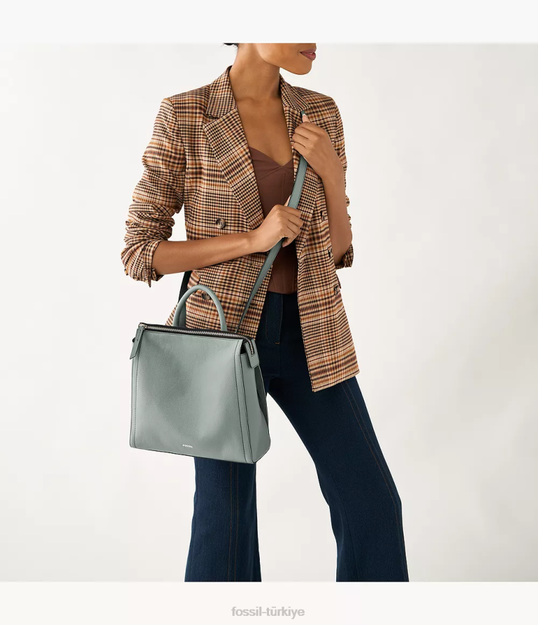 Fossil 6J04674 mavi parker küçük sırt çantası çanta kadınlar