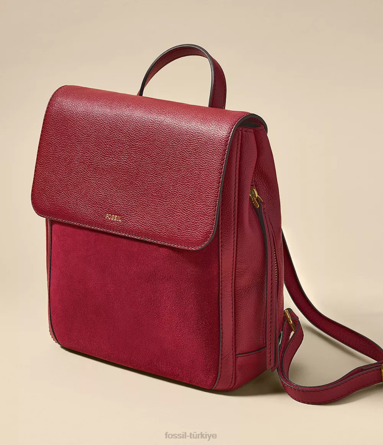 Fossil 6J04720 kırmızı Claire sırt çantası çanta kadınlar