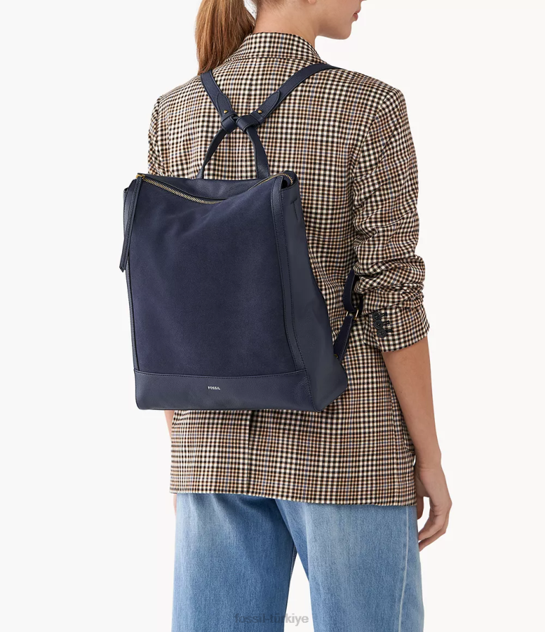 Fossil 6J04726 Donanma elina üstü açılır sırt çantası çanta kadınlar