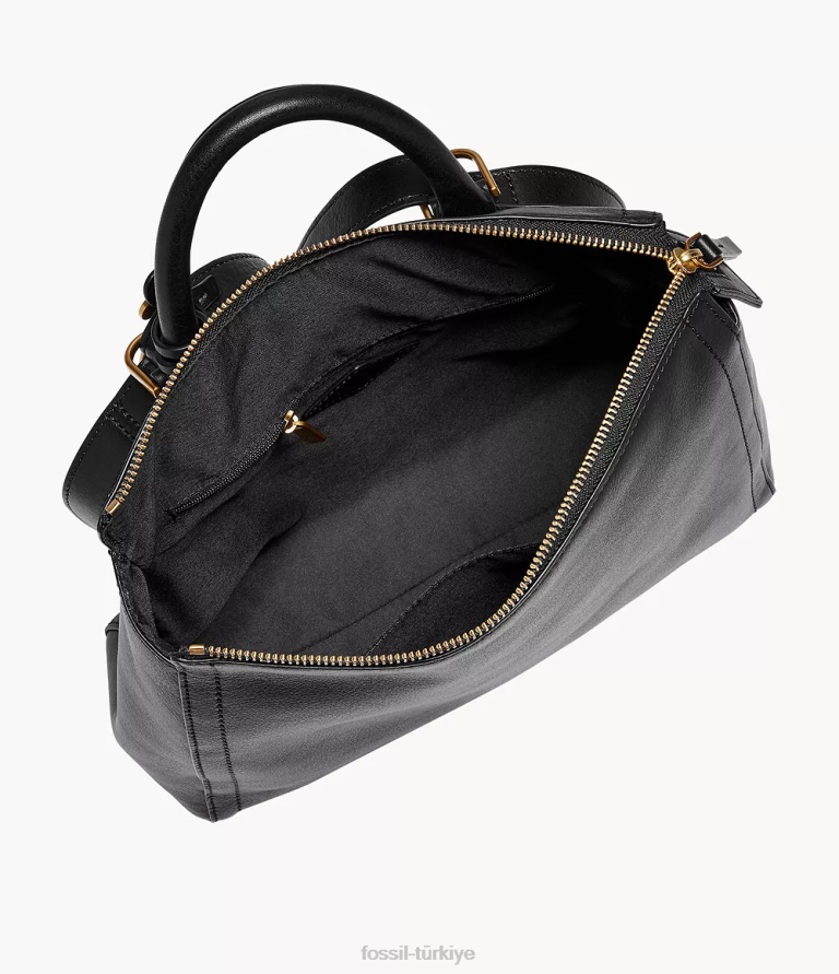 Fossil 6J04728 siyah parker üstü açılır küçük sırt çantası çanta kadınlar