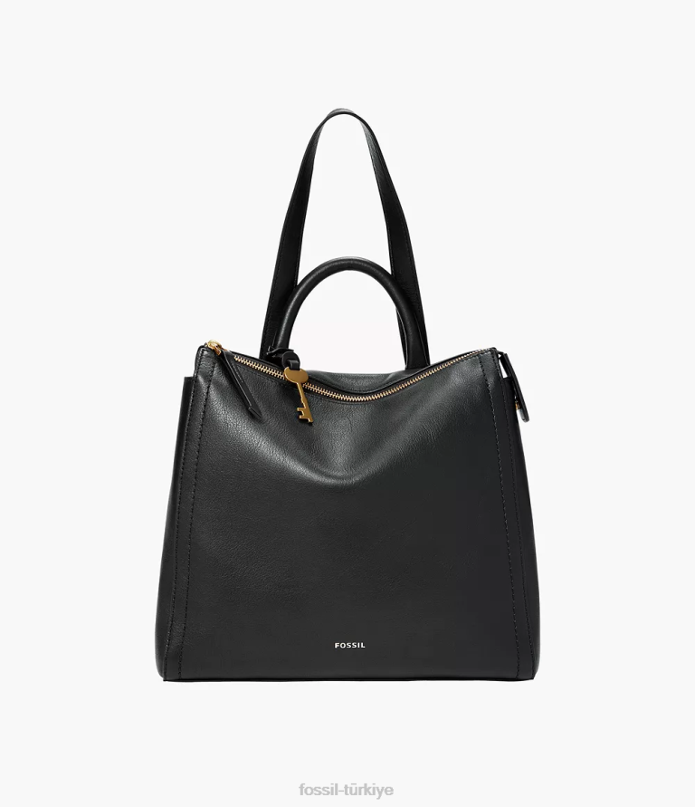 Fossil 6J04728 siyah parker üstü açılır küçük sırt çantası çanta kadınlar