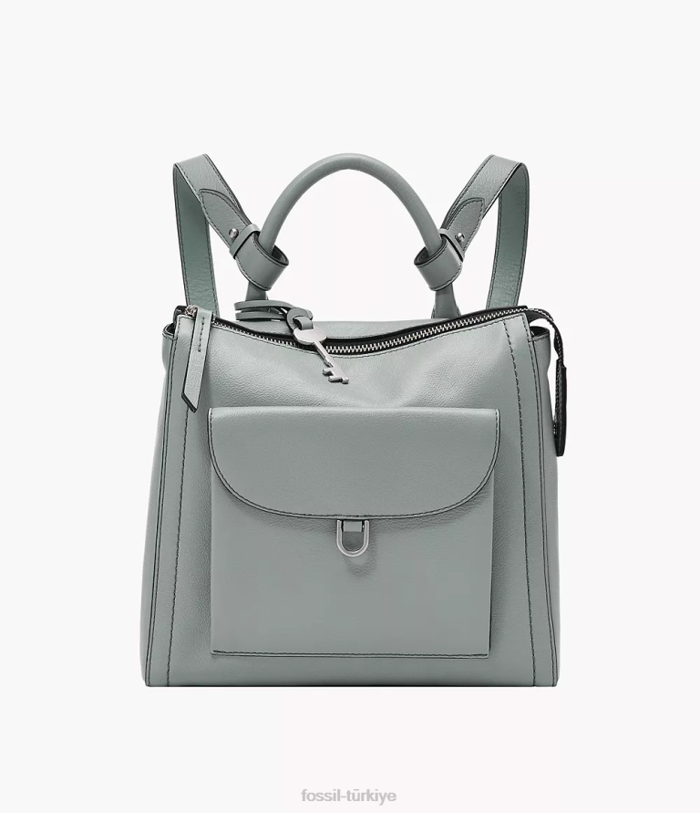 Fossil 6J04736 mavi parker küçük sırt çantası çanta kadınlar
