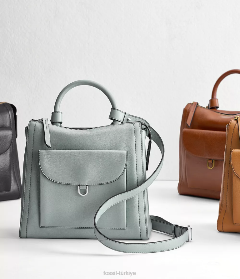 Fossil 6J04736 mavi parker küçük sırt çantası çanta kadınlar