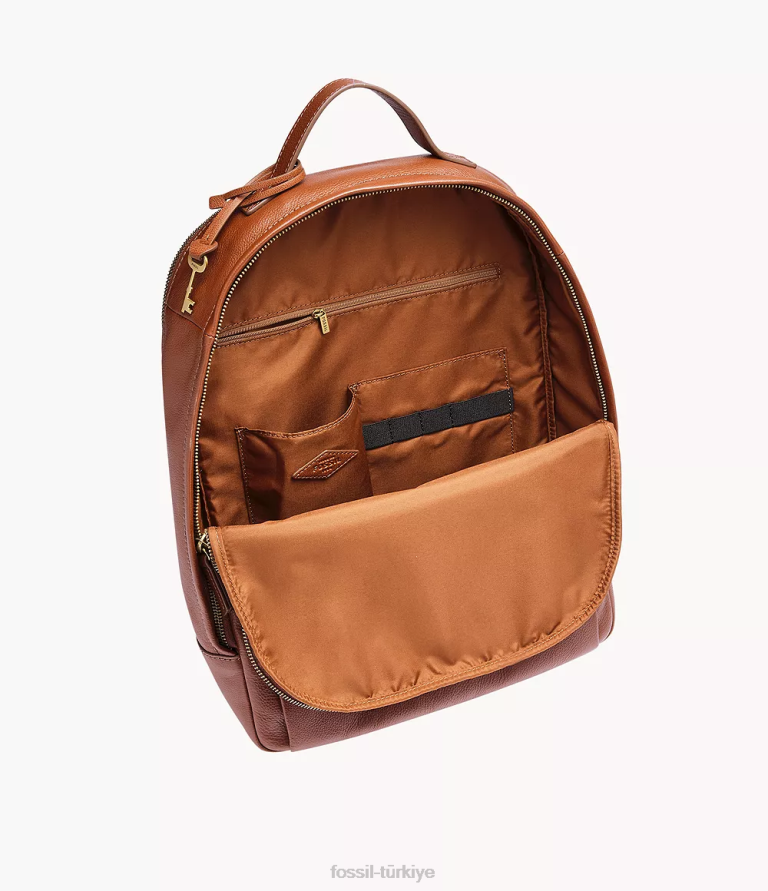 Fossil 6J04741 kahverengi şeri sırt çantası çanta kadınlar