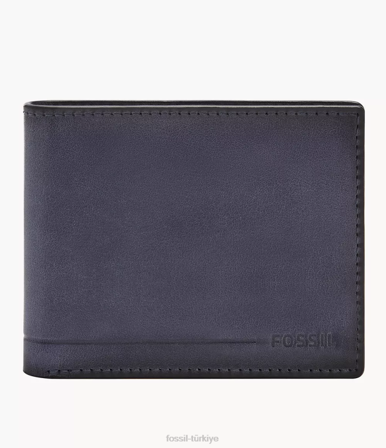 Fossil 6J041766 mavi Allen gezgin cüzdan erkekler