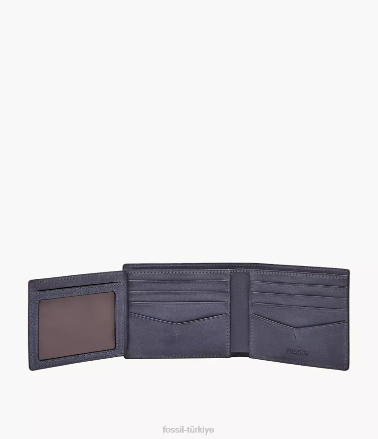 Fossil 6J041766 mavi Allen gezgin cüzdan erkekler