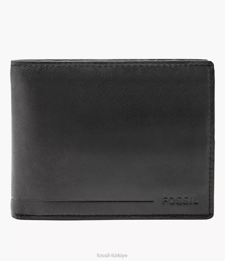 Fossil 6J041779 siyah allen rfid uluslararası gezgin cüzdan erkekler
