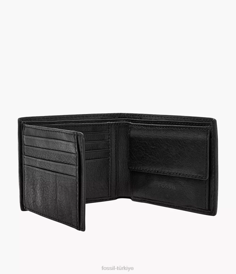 Fossil 6J041806 siyah lufkin uluslararası gezgin cüzdan erkekler