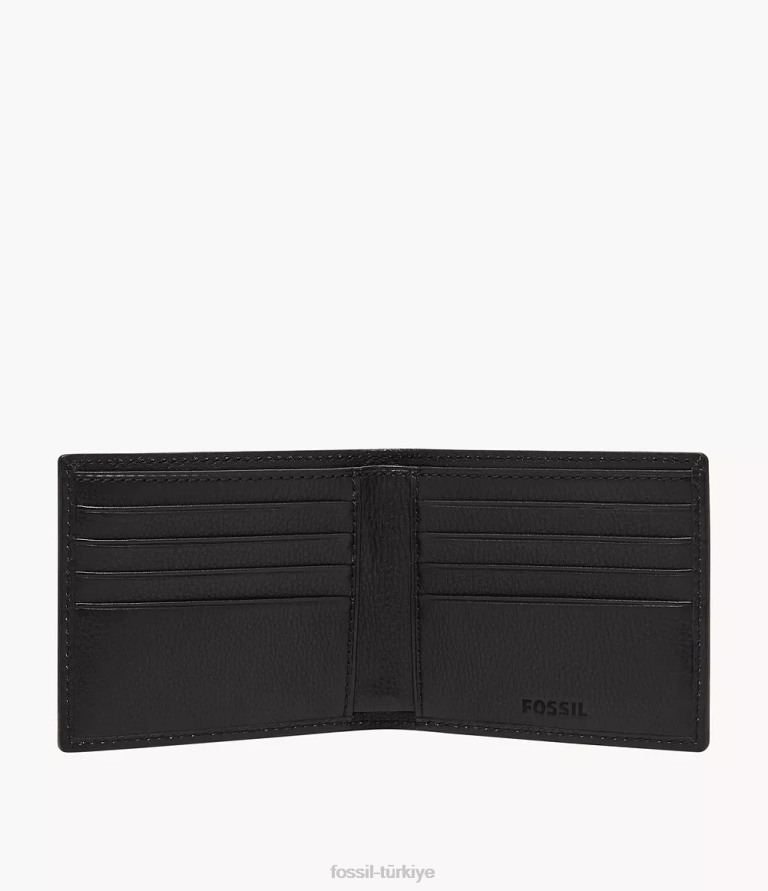 Fossil 6J041808 siyah Lufkin iki katlı cüzdan erkekler