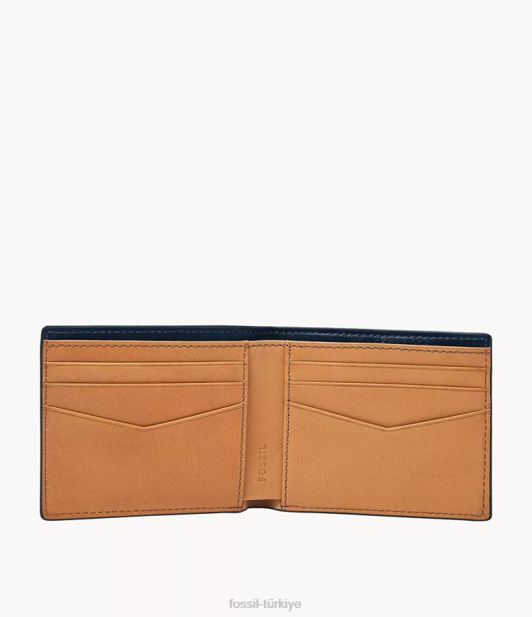 Fossil 6J041673 Donanma Steven iki katlı cüzdan erkekler