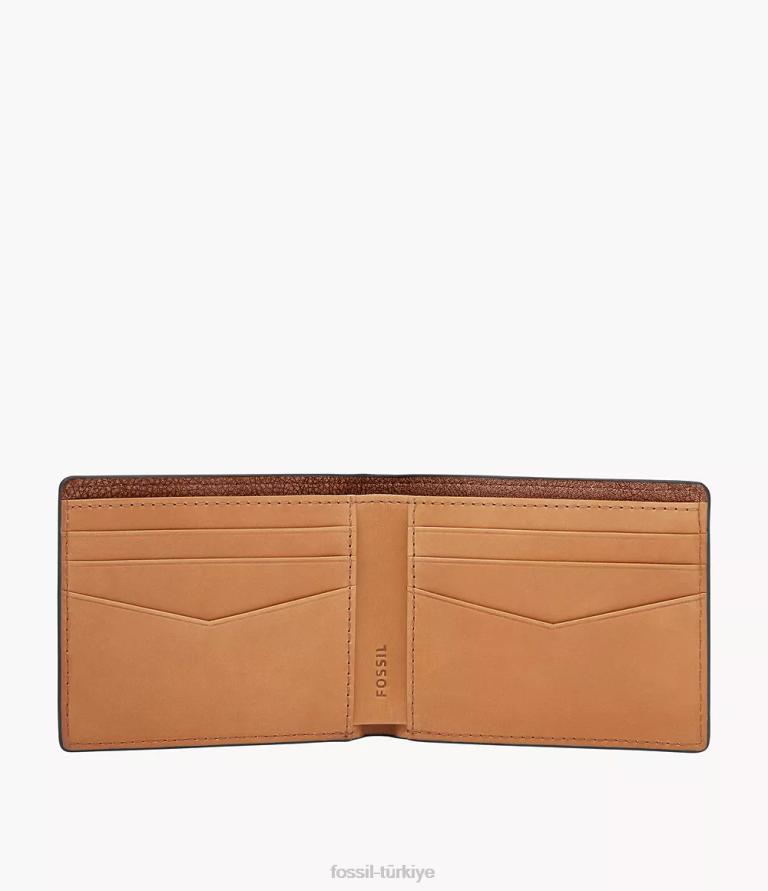 Fossil 6J041676 kahverengi Steven iki katlı cüzdan erkekler