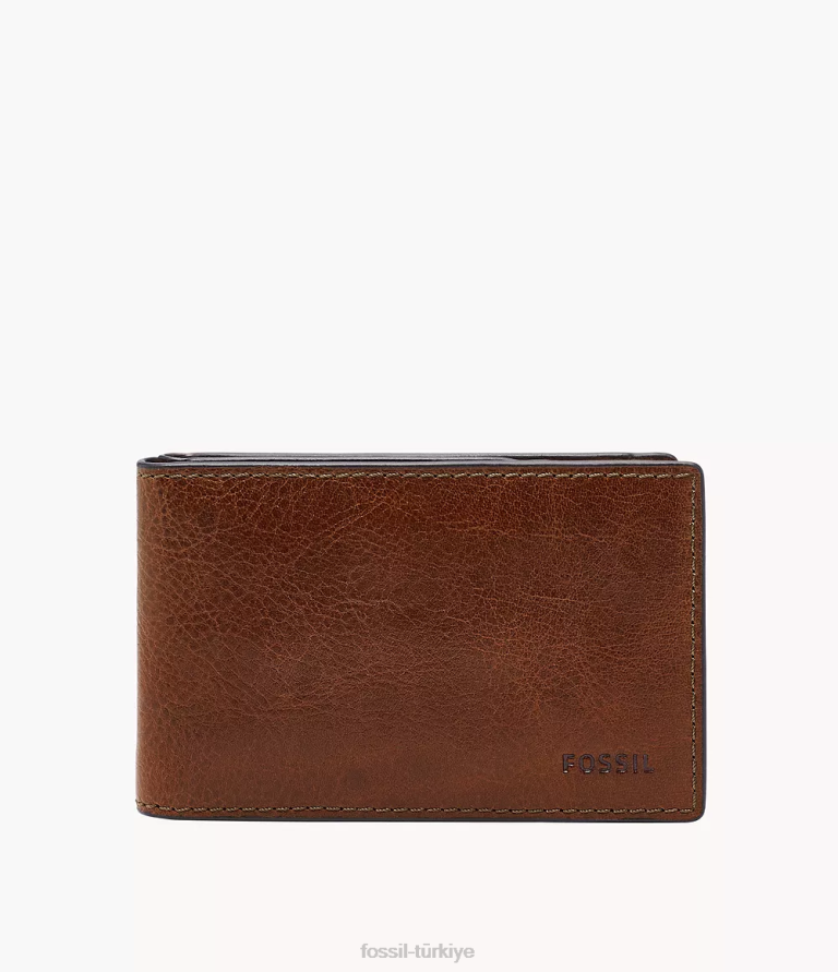 Fossil 6J041684 konyak Andrew ön cep çatalı cüzdan erkekler