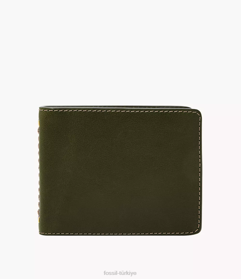 Fossil 6J041691 zeytin Tremont iki katlı cüzdan erkekler