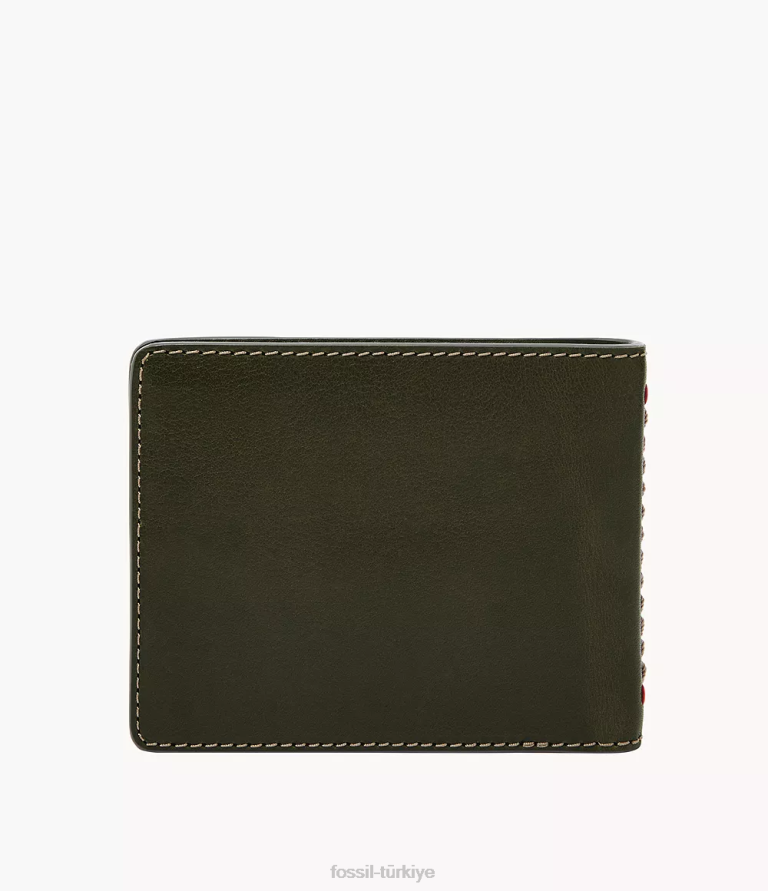 Fossil 6J041691 zeytin Tremont iki katlı cüzdan erkekler
