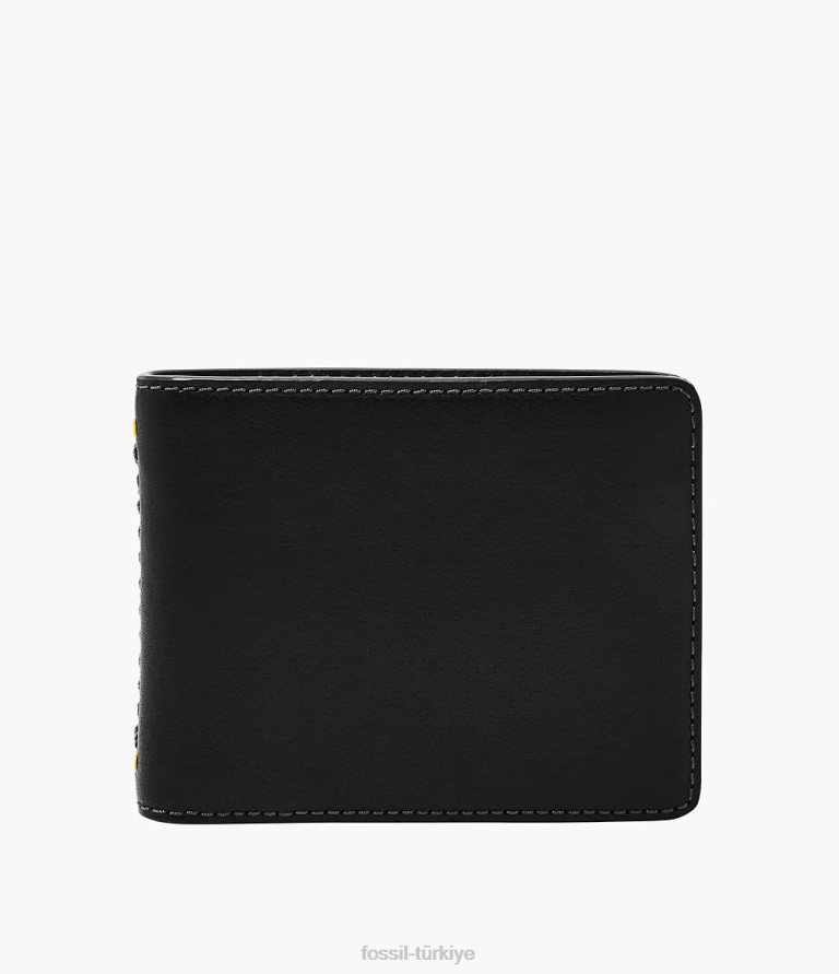 Fossil 6J041702 siyah Tremont iki katlı cüzdan erkekler