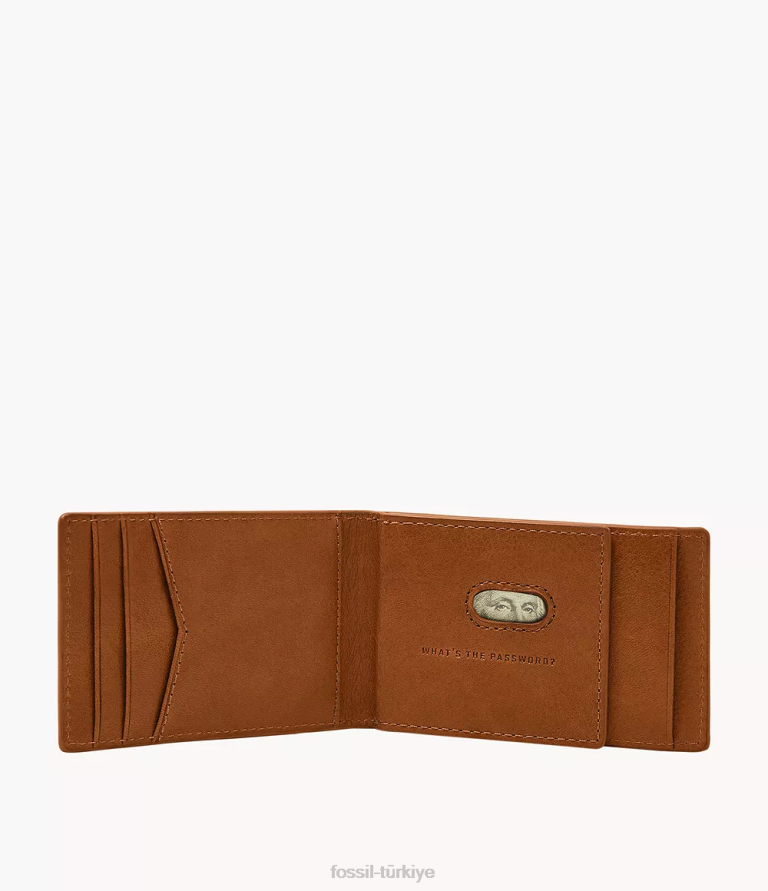 Fossil 6J041703 sele Andrew ön cep çatalı cüzdan erkekler