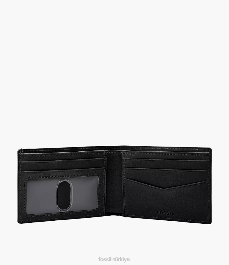 Fossil 6J041803 siyah bronson ön cep ikiye katlanır cüzdan erkekler