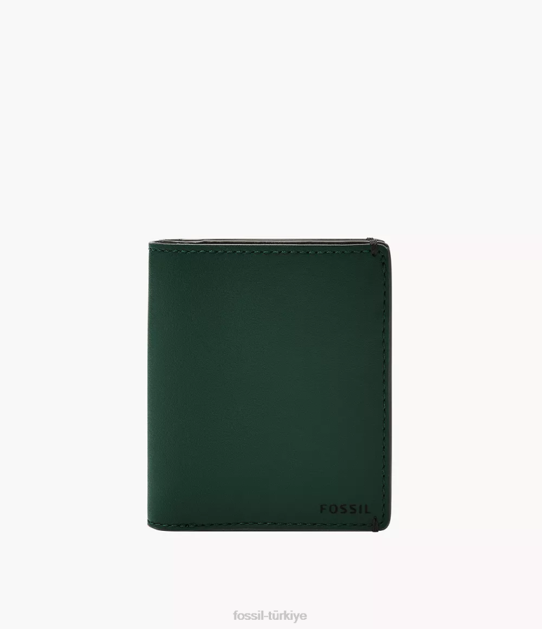 Fossil 6J041827 yeşil Joshua ön cep ikiye katlanır cüzdan erkekler