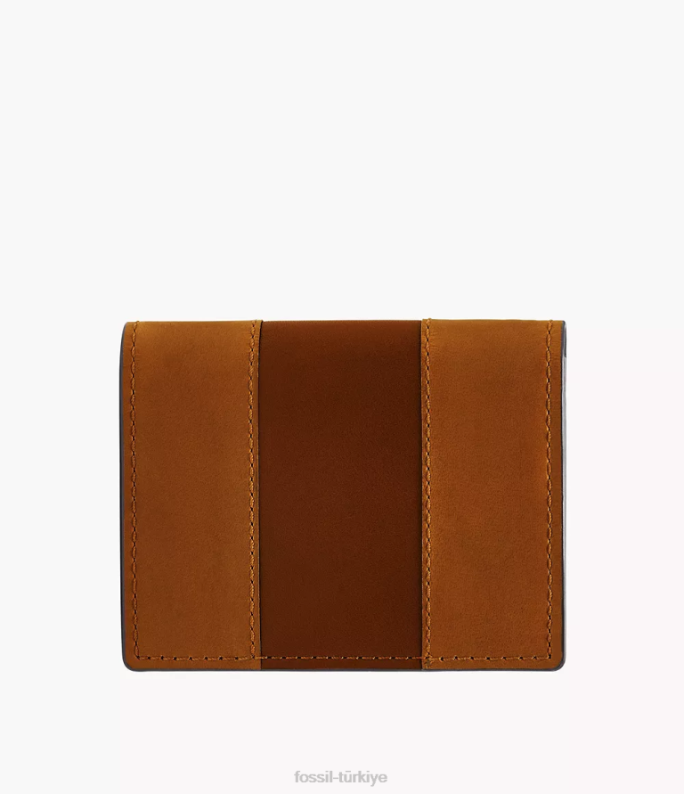 Fossil 6J041696 kahverengi everett kart kılıfı iki katlı cüzdan erkekler