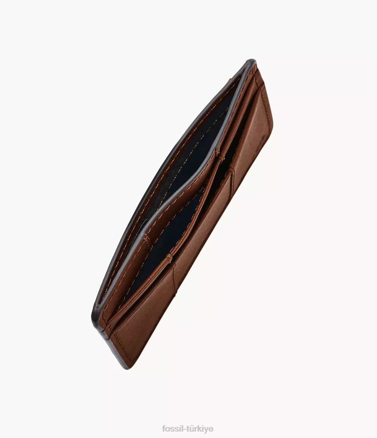 Fossil 6J041721 kahverengi everett kart durumda cüzdan erkekler