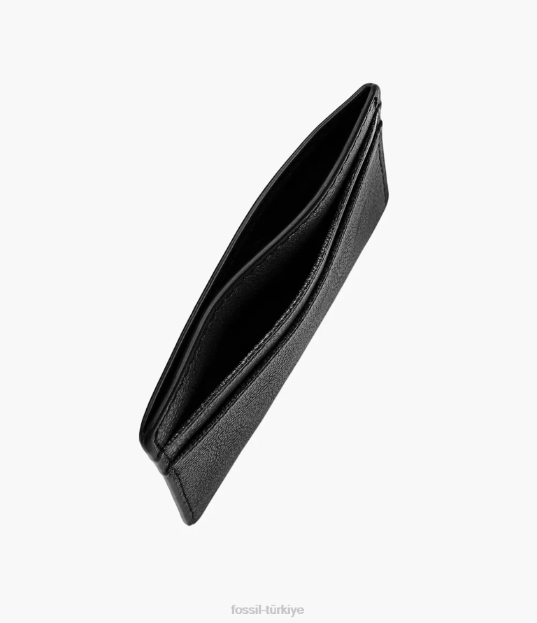 Fossil 6J041722 siyah steven kart durumda cüzdan erkekler
