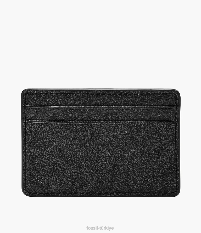 Fossil 6J041722 siyah steven kart durumda cüzdan erkekler