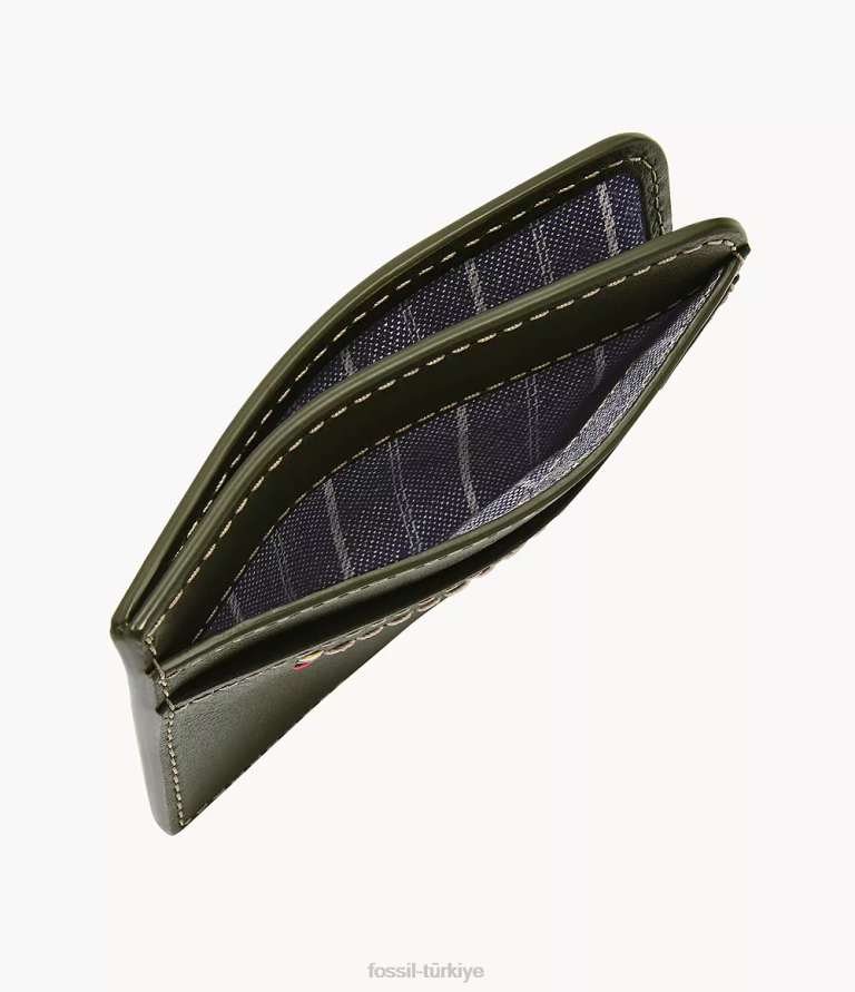 Fossil 6J041723 zeytin tremont kart durumda cüzdan erkekler