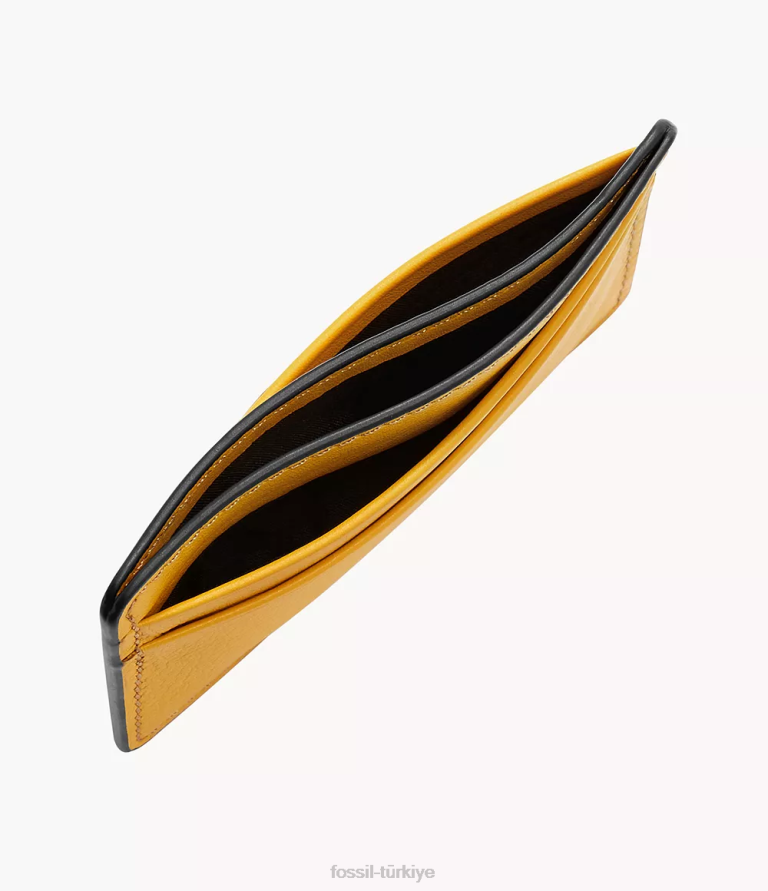 Fossil 6J041725 sarı steven kart durumda cüzdan erkekler