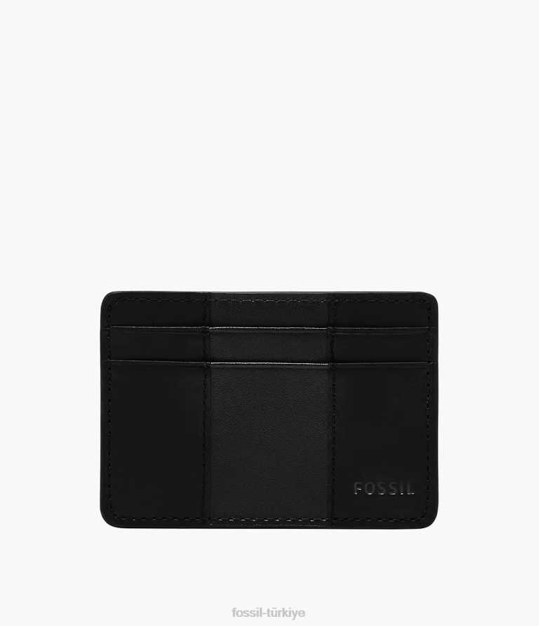 Fossil 6J041731 siyah everett kart durumda cüzdan erkekler