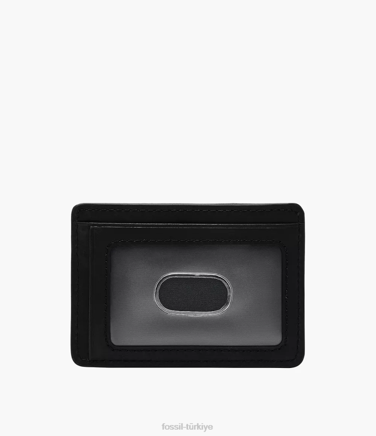 Fossil 6J041731 siyah everett kart durumda cüzdan erkekler
