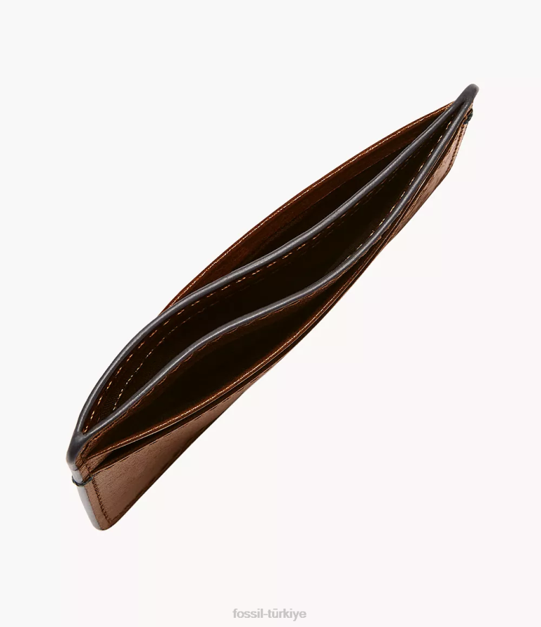 Fossil 6J041733 kahverengi bronson kart durumda cüzdan erkekler