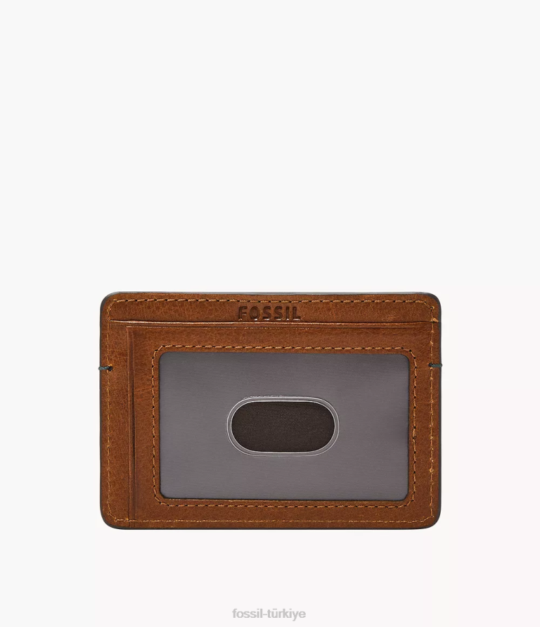 Fossil 6J041733 kahverengi bronson kart durumda cüzdan erkekler