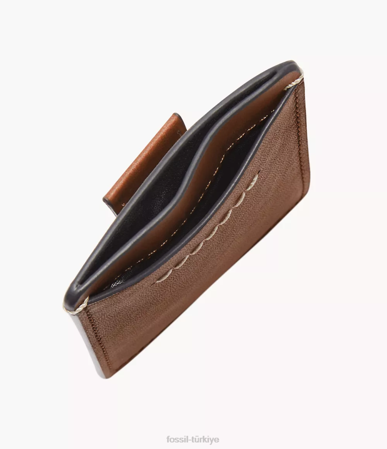 Fossil 6J041739 kahverengi westover kart durumda cüzdan erkekler